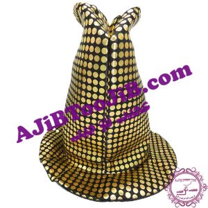کلاه بلند دلقک طلایی