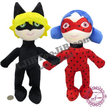 عروسک های دختر کفشدوزکی و پسر گربه ای (سایز بزرگ)